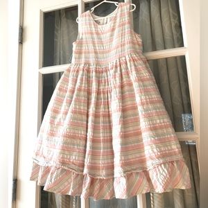 Pippa & Julie size 8 seersucker pastels dress striped and gorgeous for spring